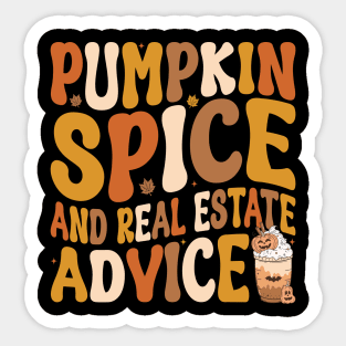 Real Estate Halloween Pumpkin Spice And Real Estate Advice Sticker